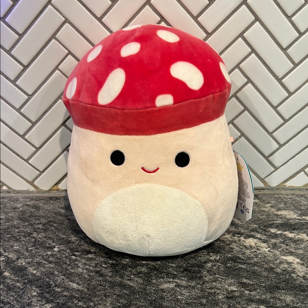 Squishmallows Red and White Mushroom Plush